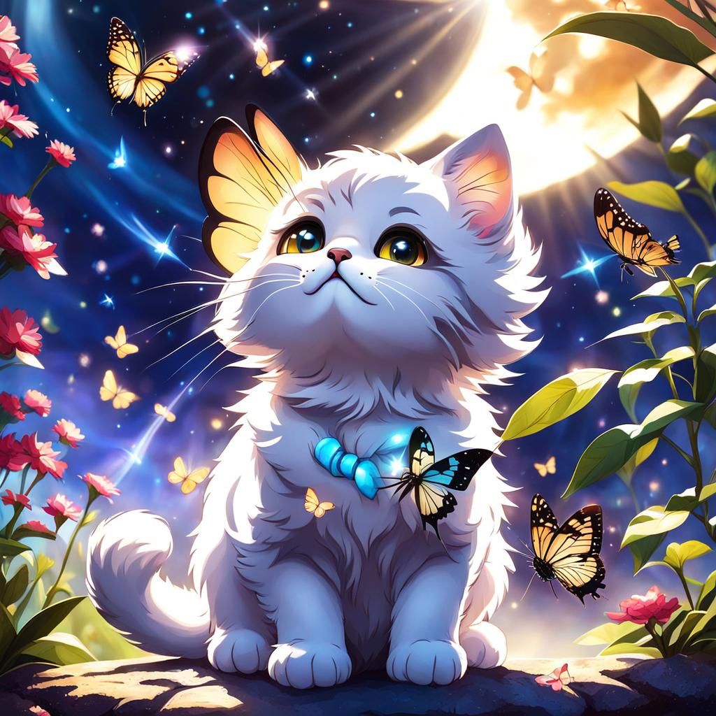 Chibi Cat's Stardust Morning