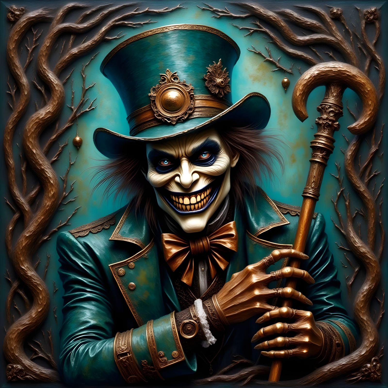 Wicked Leprechaun in Macabre Forest Landscape
