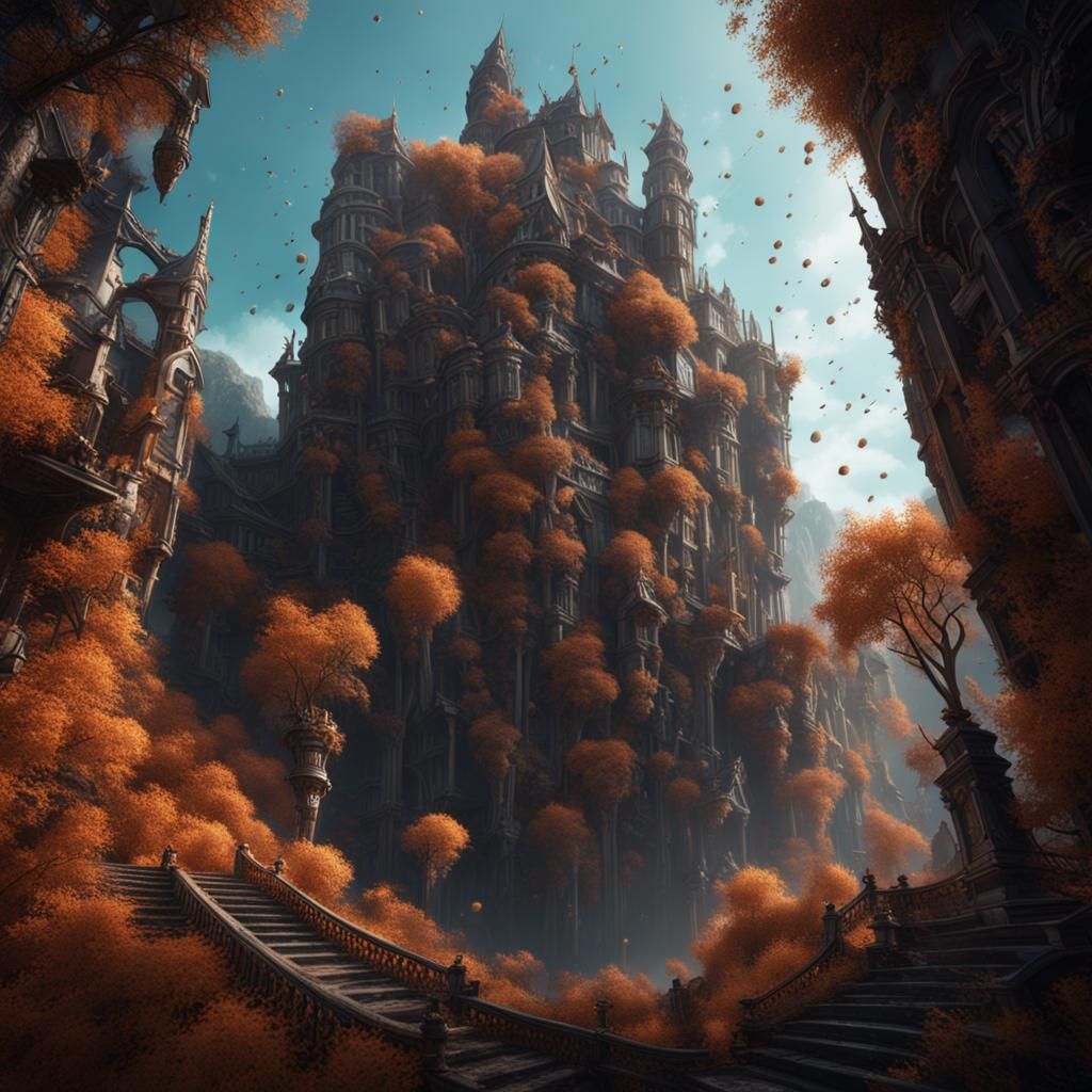 Fantastical Matte Painting in Deep Color