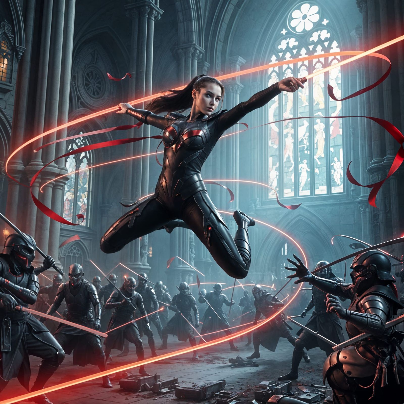 Epic Gothic Gymnastics Battle in Ultra-High Definition