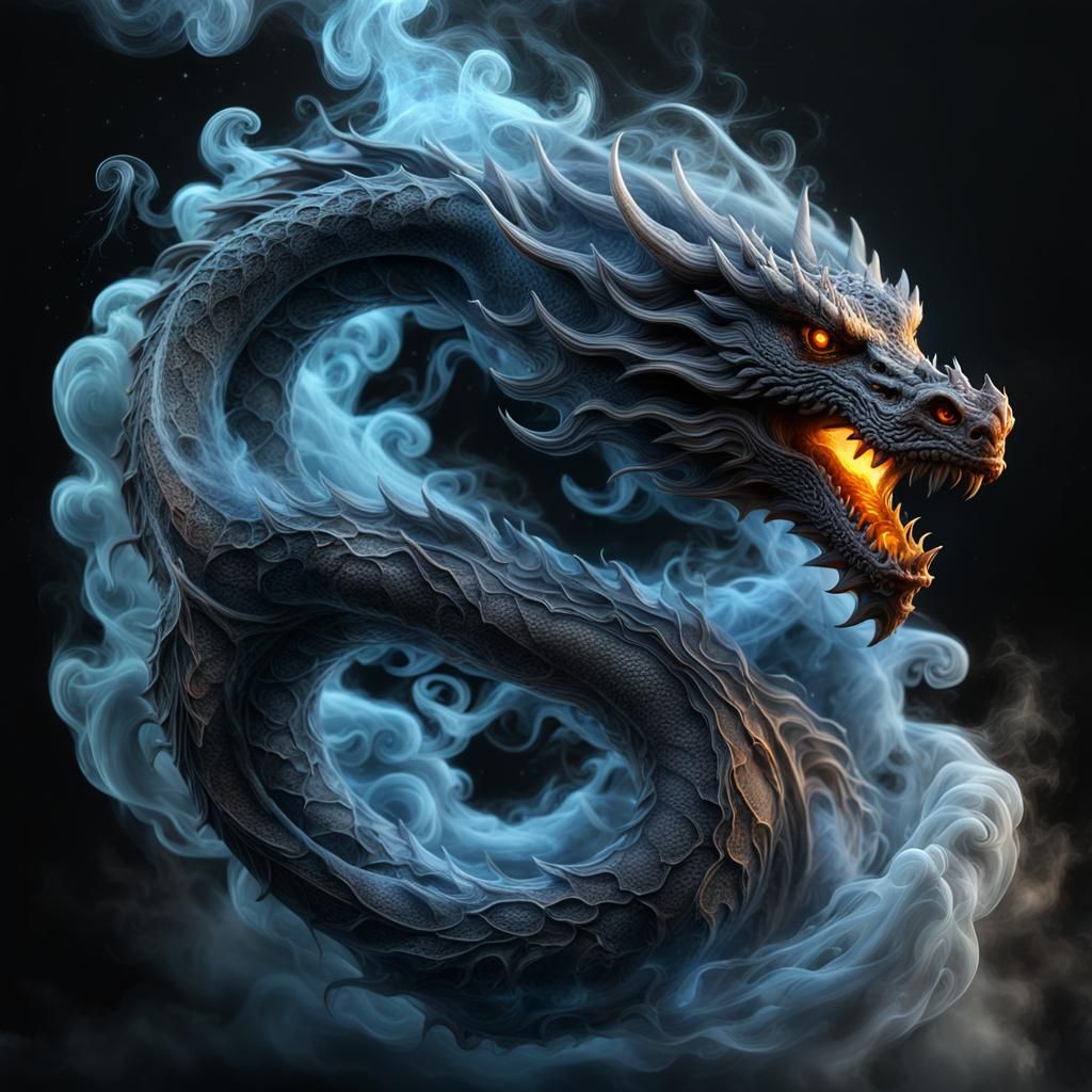 Dragon forming from Smoke