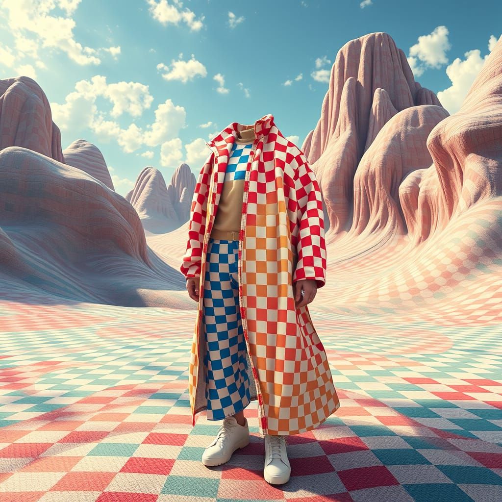 Vibrant Gingham Dreamscape in Unreal Engine 5