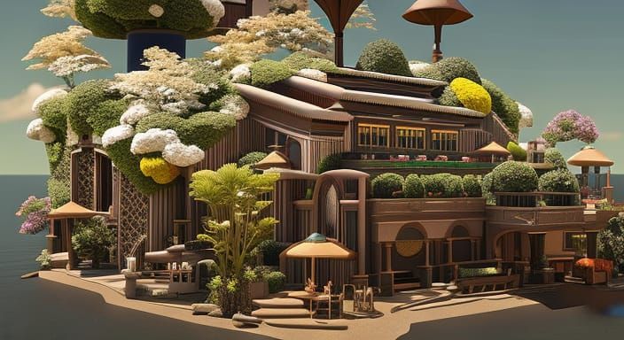 Intricate Miniature Wonderland House in 8K Resolution