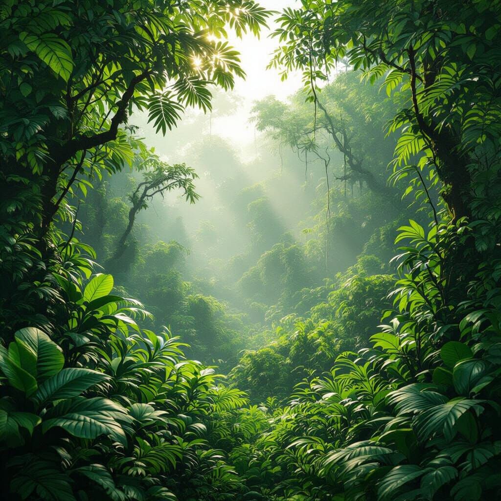 Lush African Forest in Ultra Realistic Style