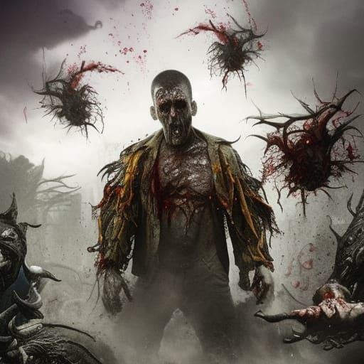 Epic Zombie Horde in Digital Matte Painting