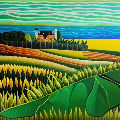 Opal Portrait in Naive Art Style