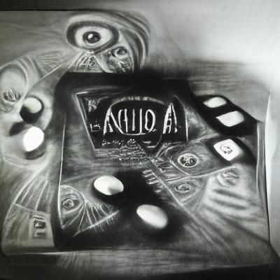 Ouija Board Brought to Life: Kandinsky Charcoal Drawing
