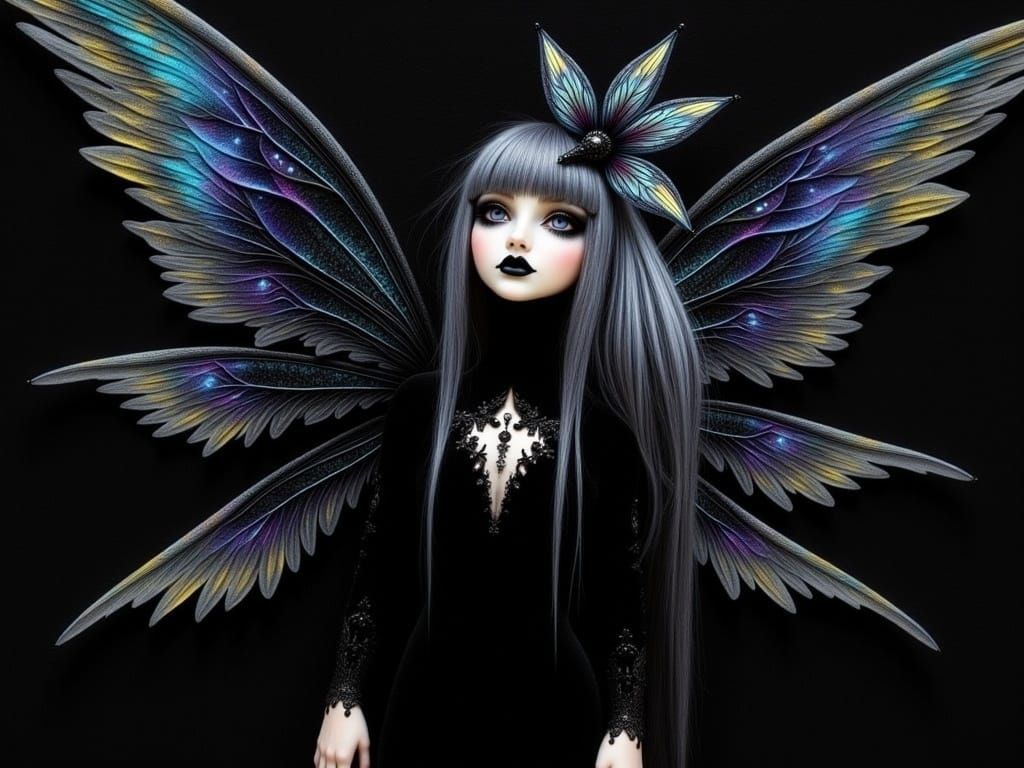 Victorian Goth Pixie in Elegant Disarray