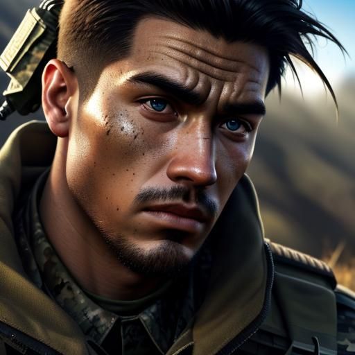 Gen Z Soldier's Fight for Peace: Cinematic Realism