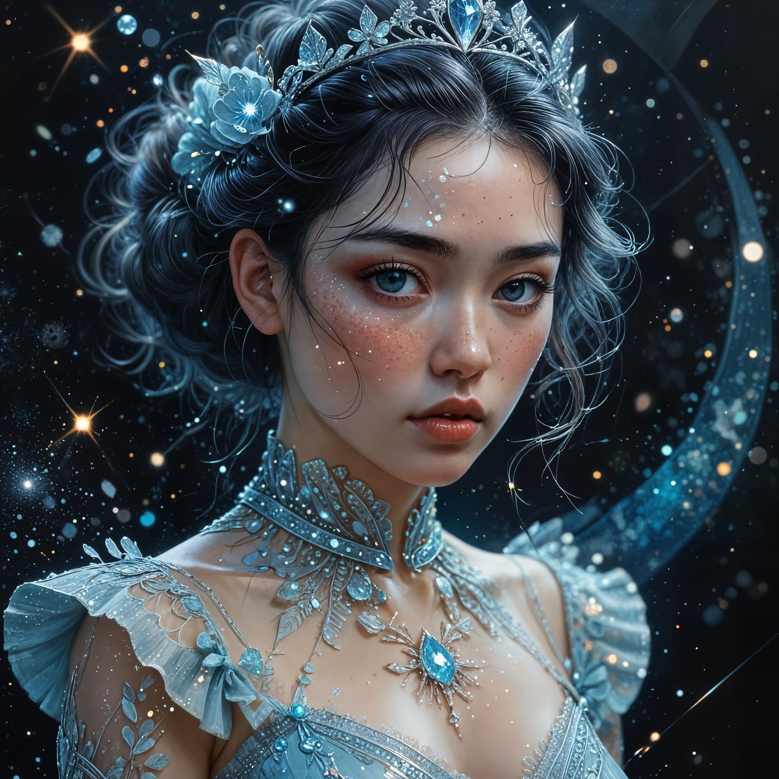 Enchanting Princess in Soft, Ethereal Light