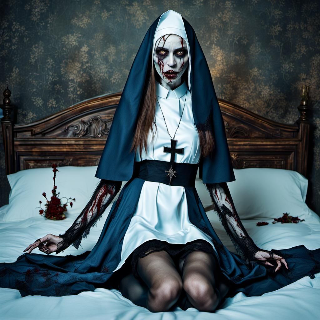 Zombie Nun in Manga Style