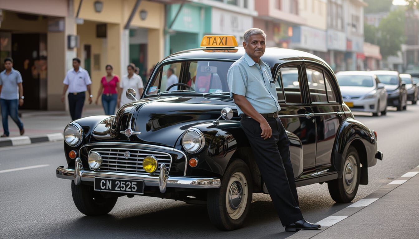 Sri Lankan Taxi Driver in Golden Hour