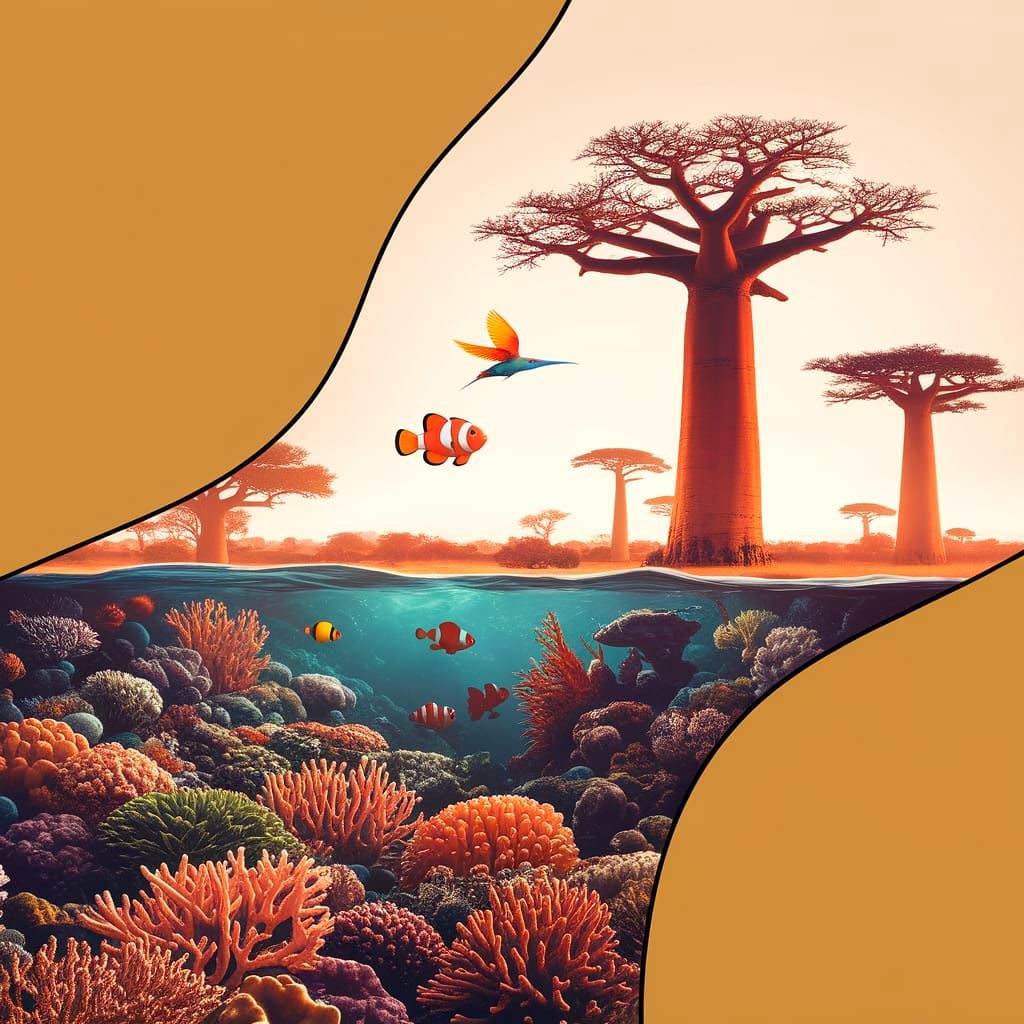 Madagasikara – corals and baobab trees