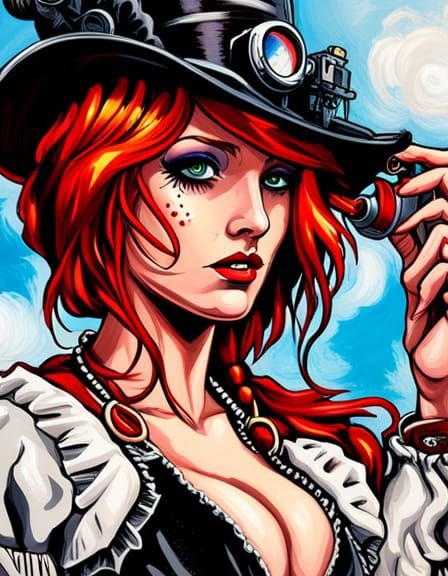 Steampunk Milkmaid: Oil Painting by James Gurney