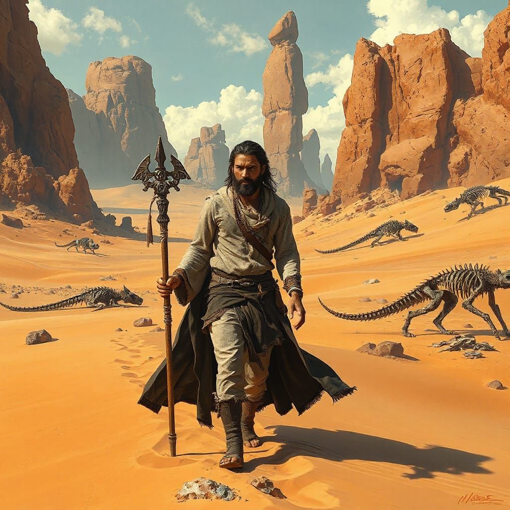 Desert Nomad in Fantasy Realism