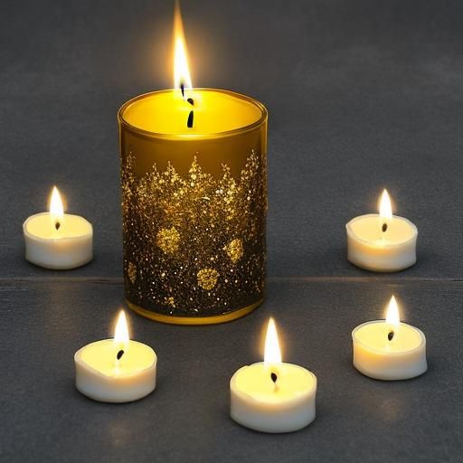 Illuminated Display of Countless Candles