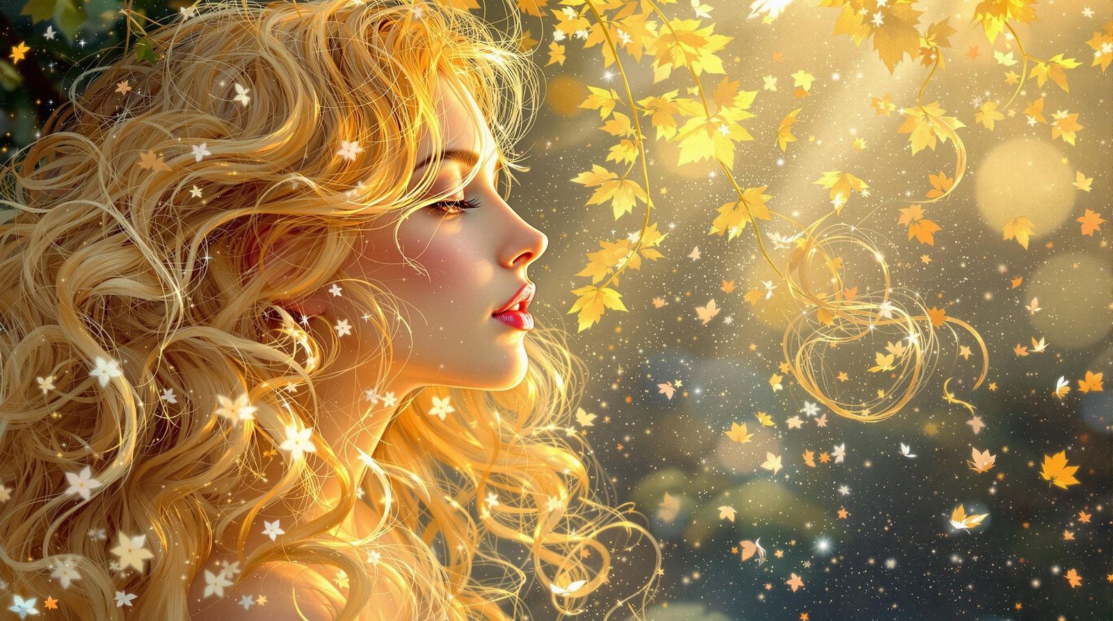 Tangled Blonde Hair in a Whimsical Dance