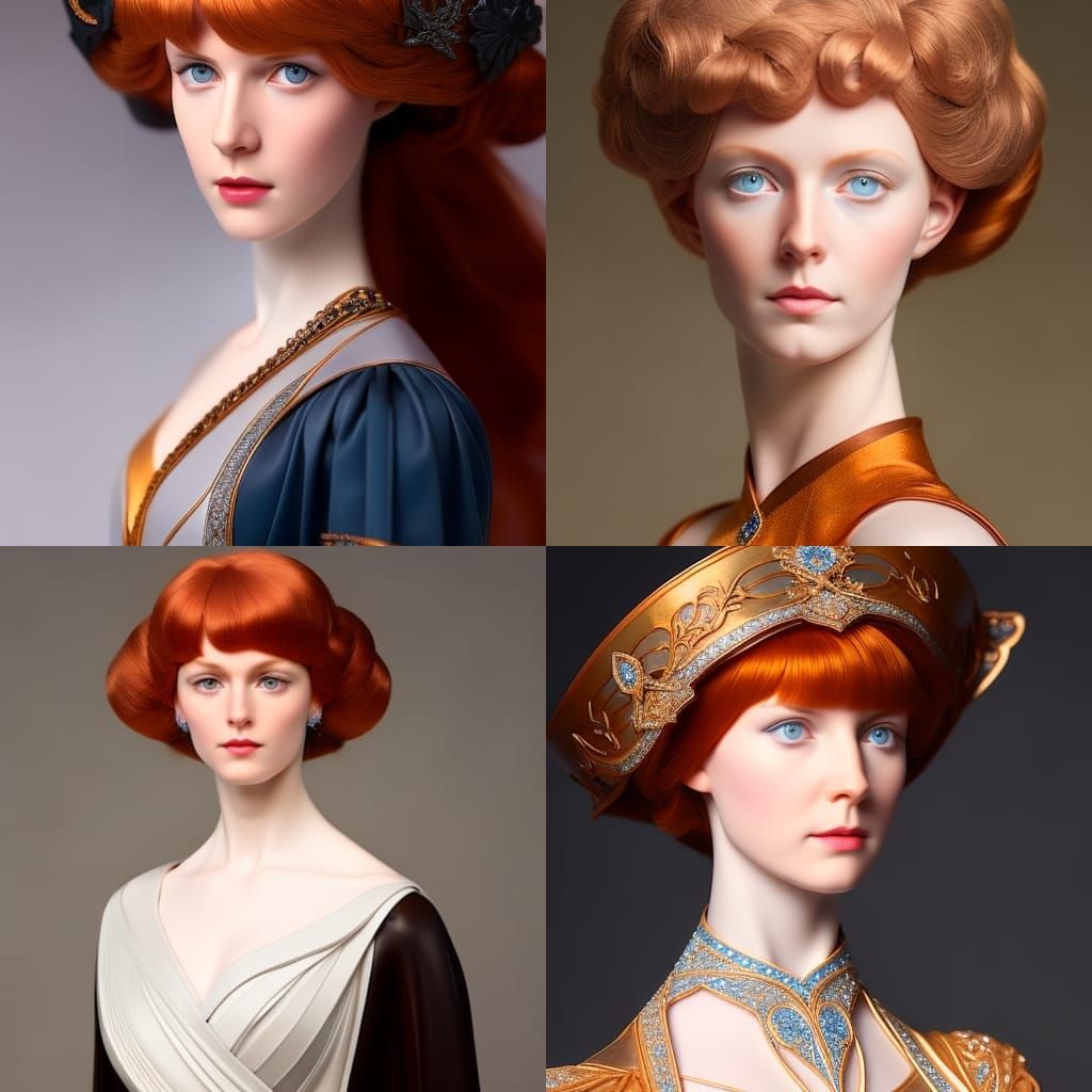 Renaissance Girl Portrait with Dynamic Lighting