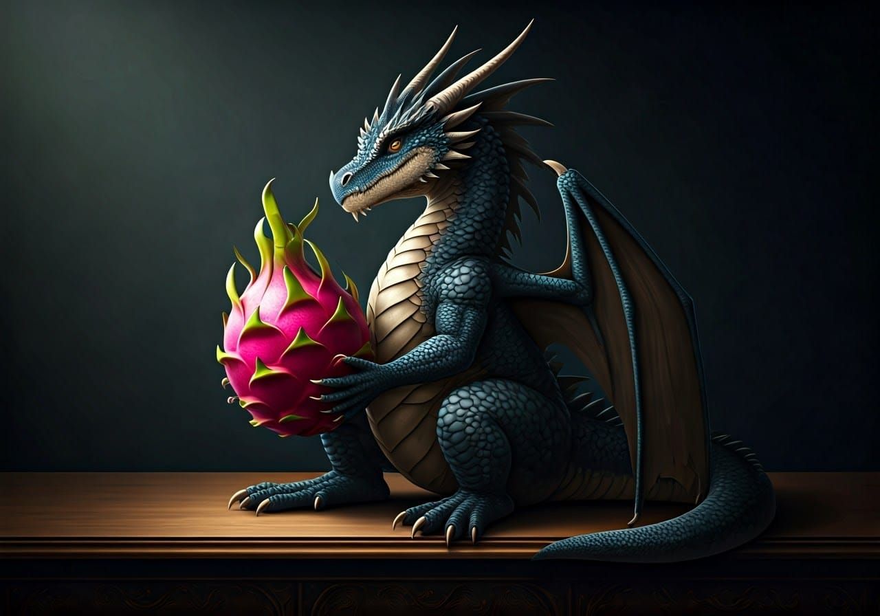 Possessive Dragon Guarding Oversized Dragon Fruit