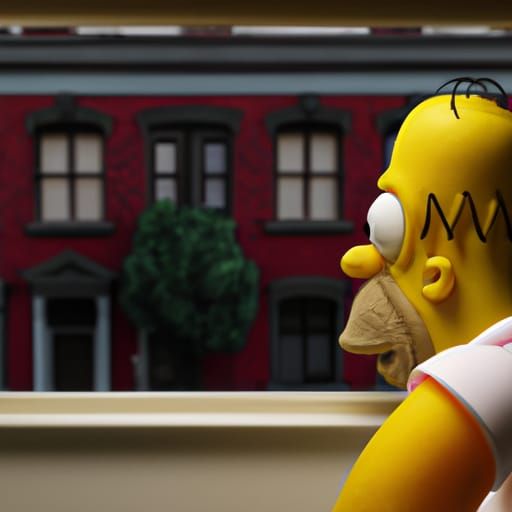 Homer Simpson as Muppet in Stop Motion