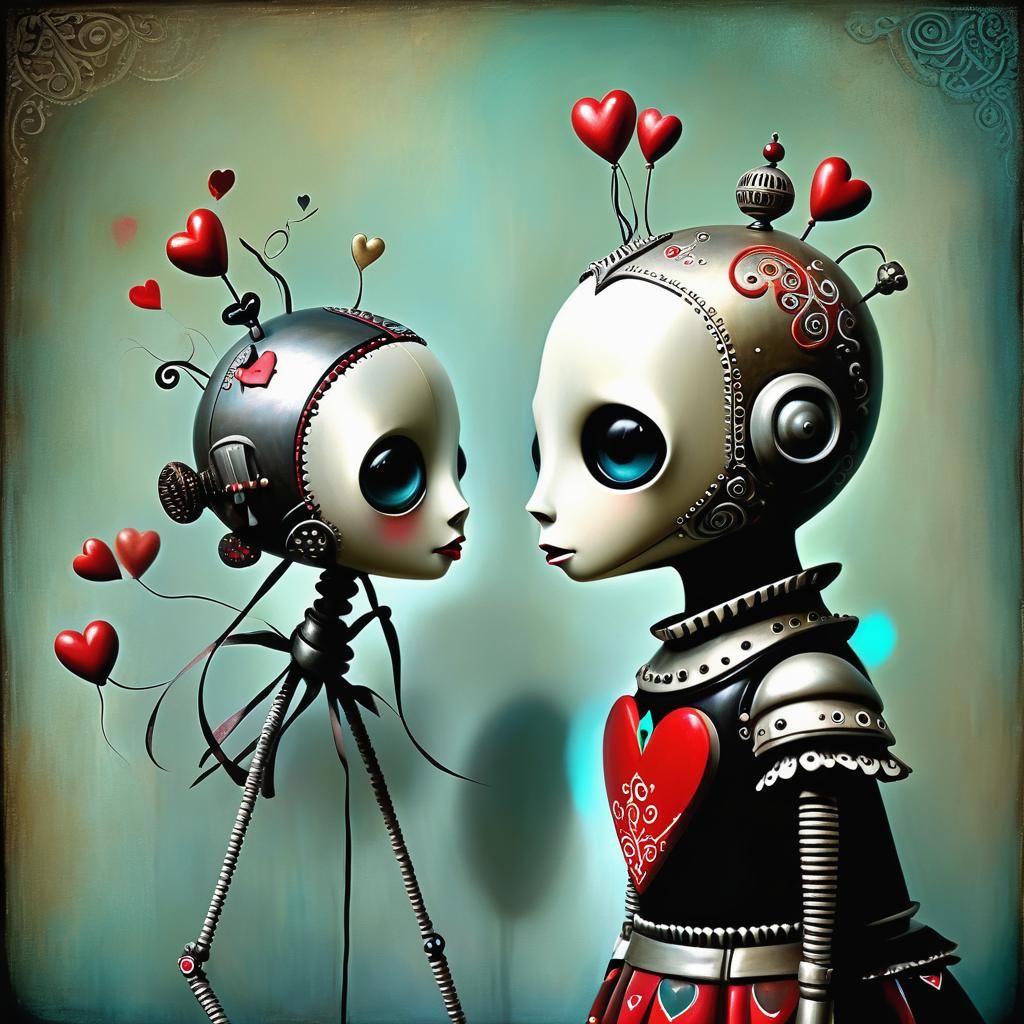 Ornate Robot with Mask in Sinister Style