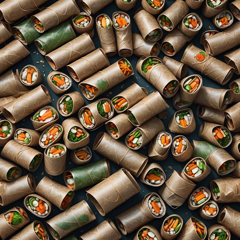 Rice Paper Rolls: Detailed Matte Painting