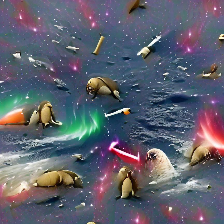 Walruses Clash in an Epic Space Battle