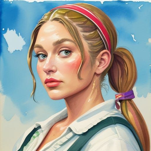 Topanga Lawrence in Whimsical Gouache Brushstrokes