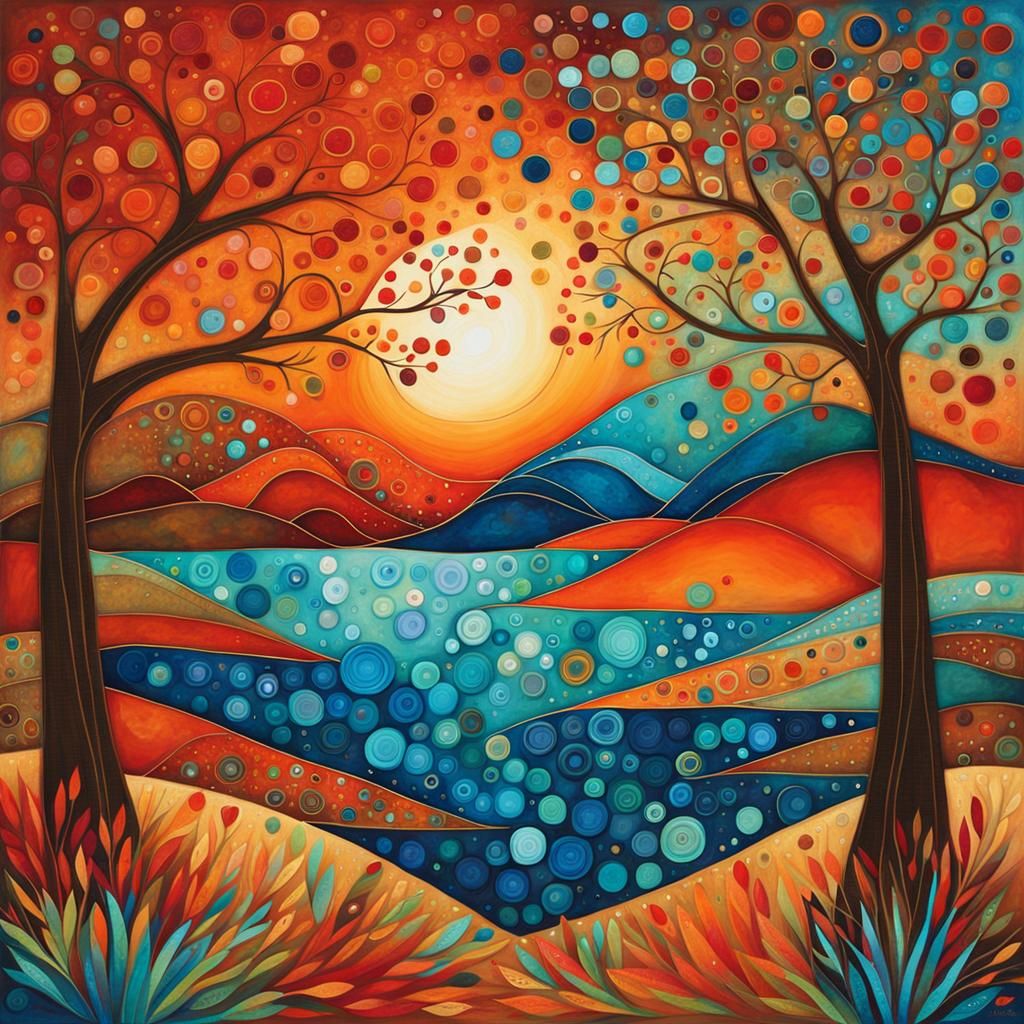 Dynamic Abstract Art with Impasto and Watercolor Textures