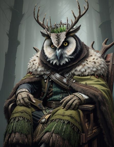 Manga King of the Forest with Owl Mask