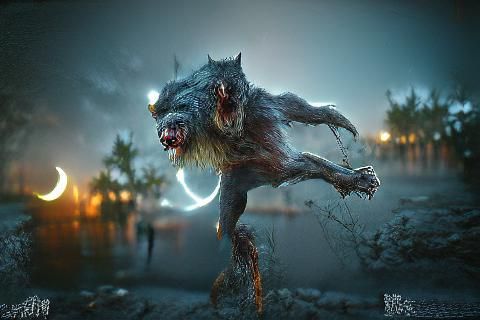 Werewolf Digital Rendering