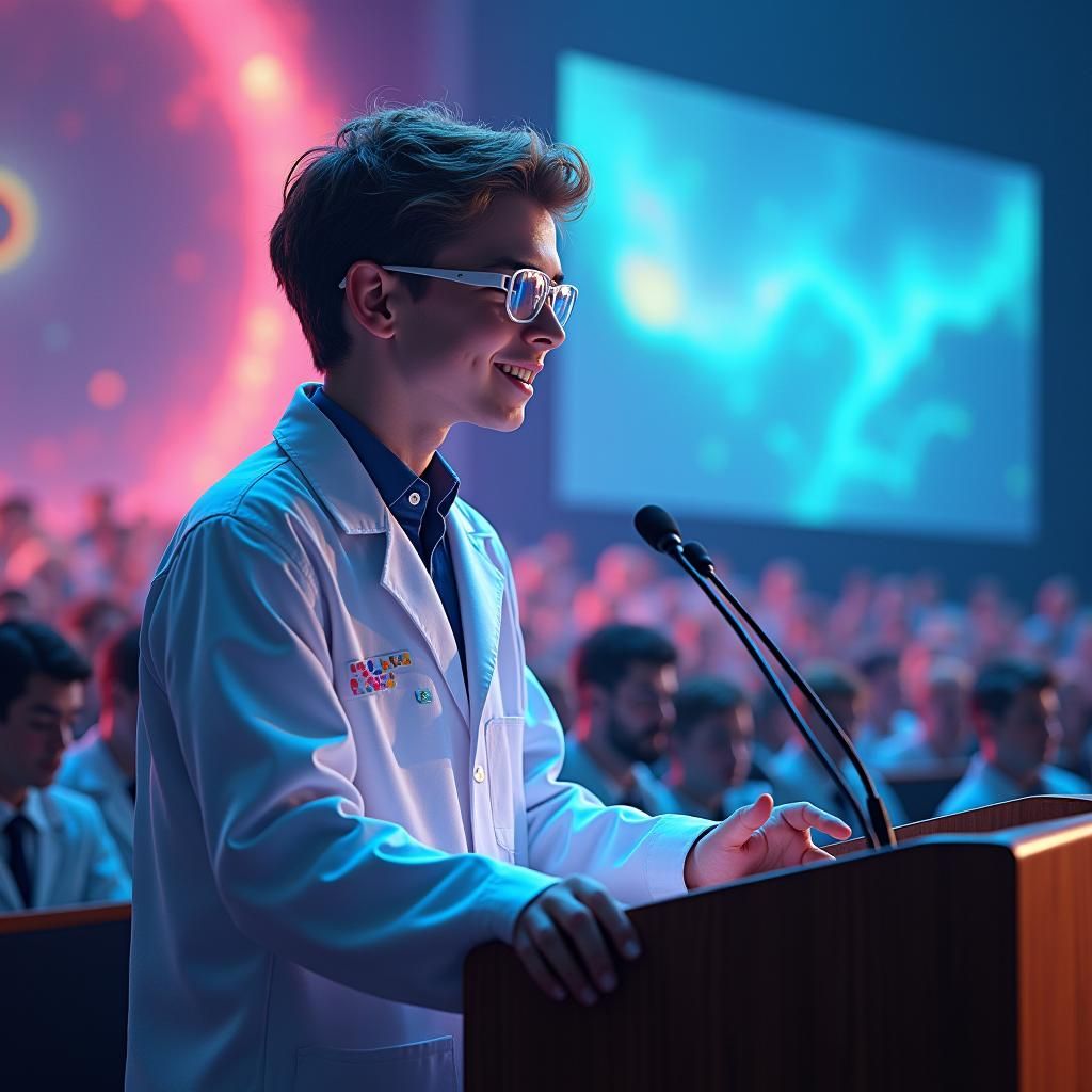 Scientist Unveils Discovery in Magical Realism Style