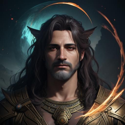 Hyperrealistic Portrait of Hypnos in Detailed Matte Painting