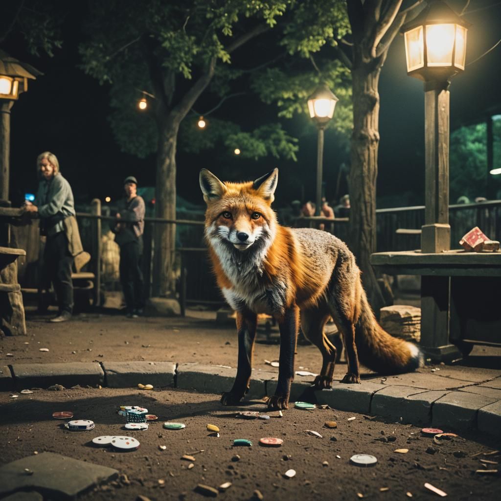 Fox Gambling After Dark: Cinematic Film Still