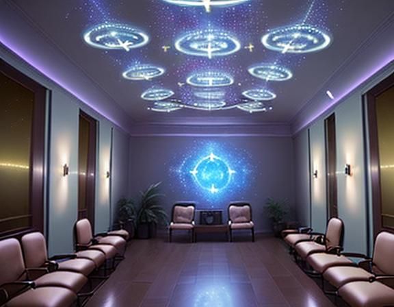 Reincarnation Waiting Room in Celestial Light