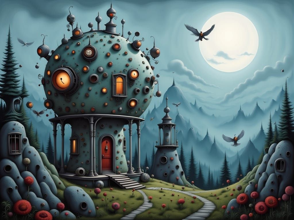 Magical Surreal Machine on Misty Mountain