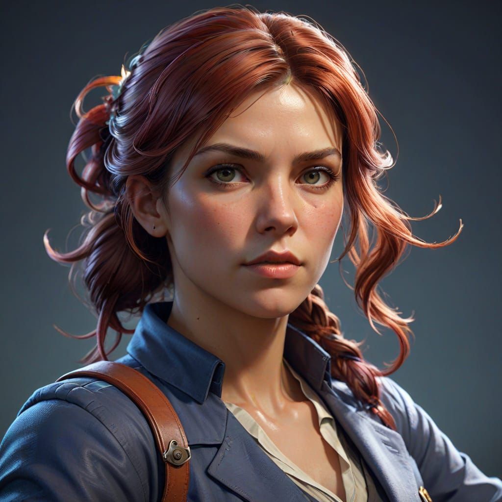 Teacher Battles Dogma in Dynamic Concept Art Portrait