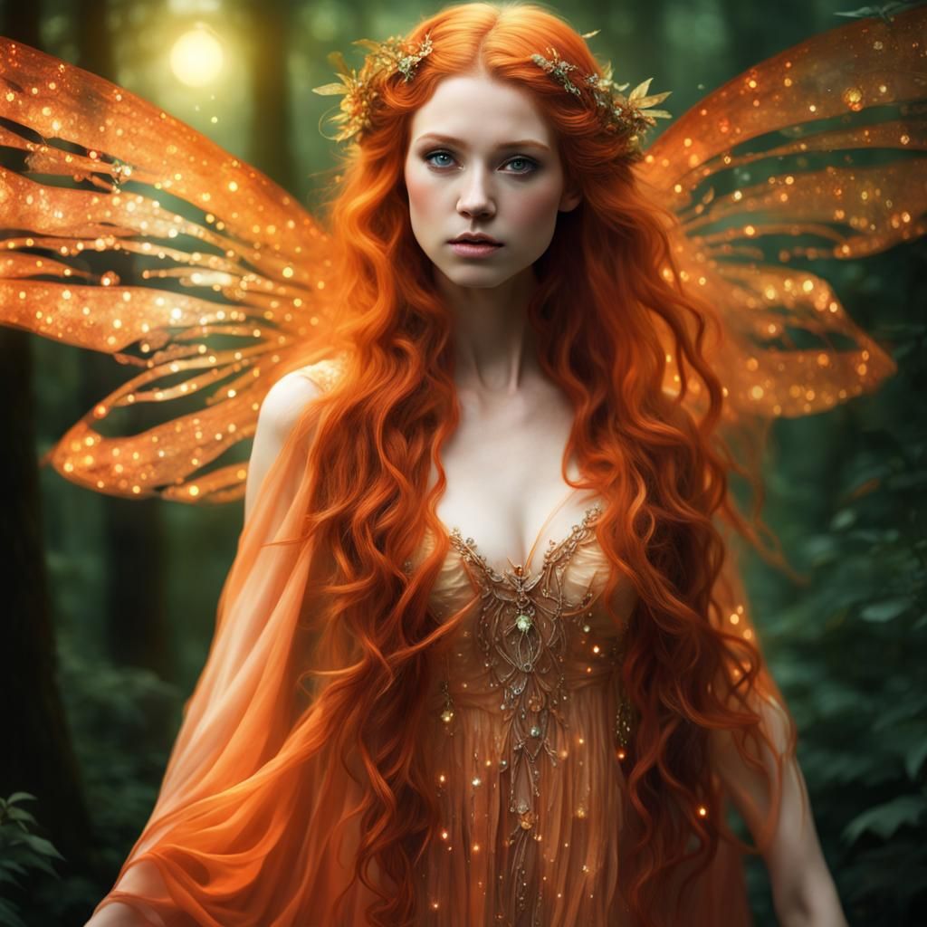 Ethereal Fairy Portrait in Enchanted Forest