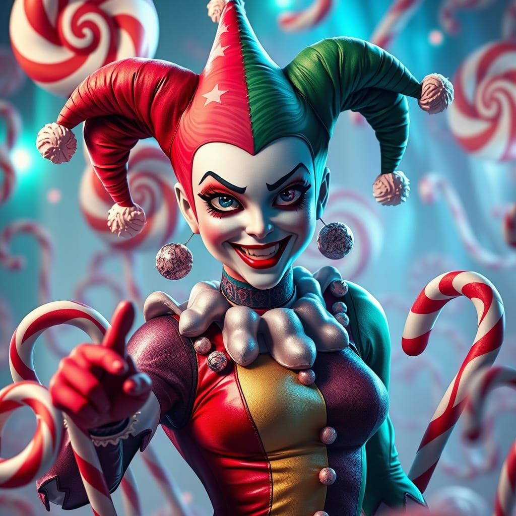 Harley Quinn's Whimsical Candy Wonderland