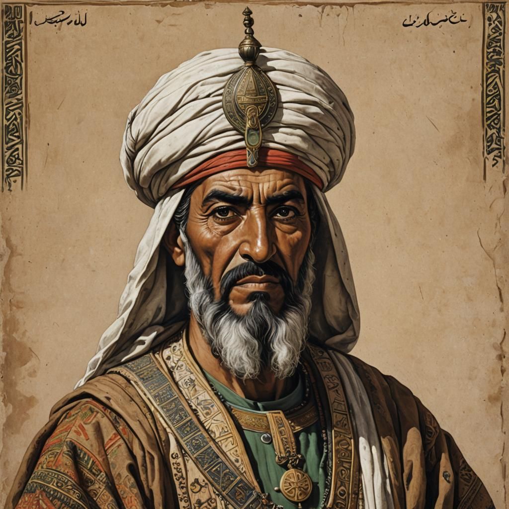 Berber General Tariq Ibn-Ziyad Portrait