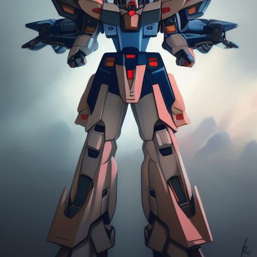 God Gundam Futa Portrait in Artgerm Style