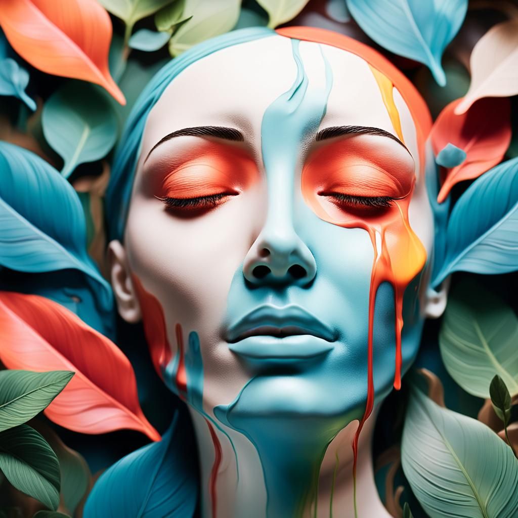 Surreal Melting Woman in Dreamlike Macro Photography