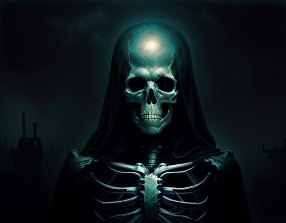 Furry Skeleton Cleans Bones in Dark Workshop