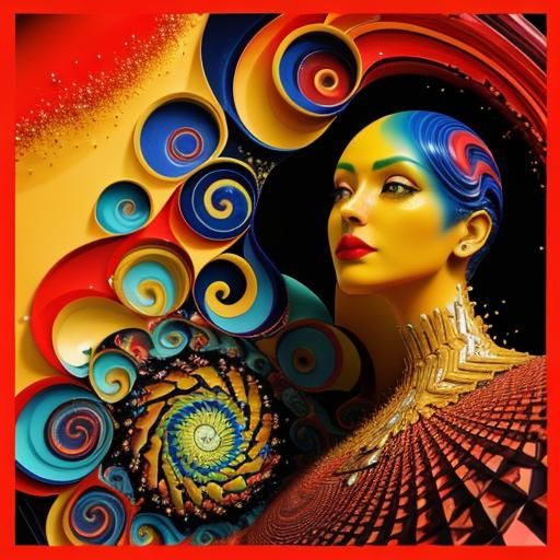 Galactic Mirror Shards: A 3D Surrealist Explosion