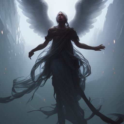 Holy Spirit Personified: Dark Fantasy Concept Art