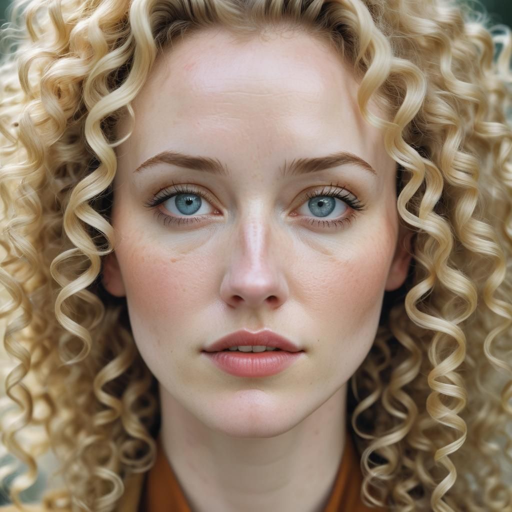 Close-up Portrait of Blonde Woman in Soft Focus