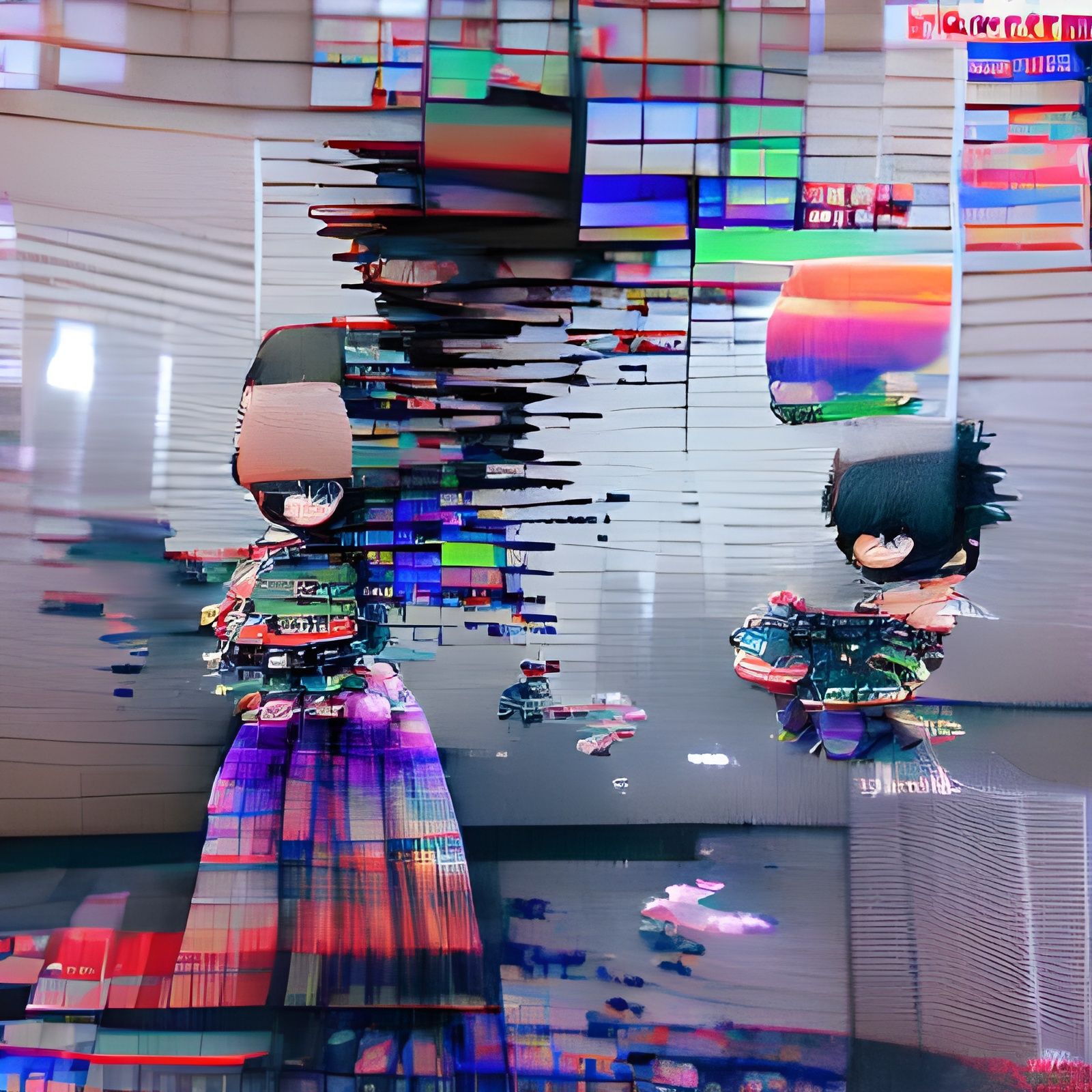 Abstract Digital Glitch Art