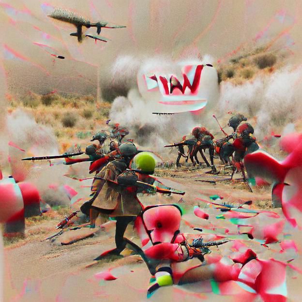 Abstract Depiction of War and Chaos
