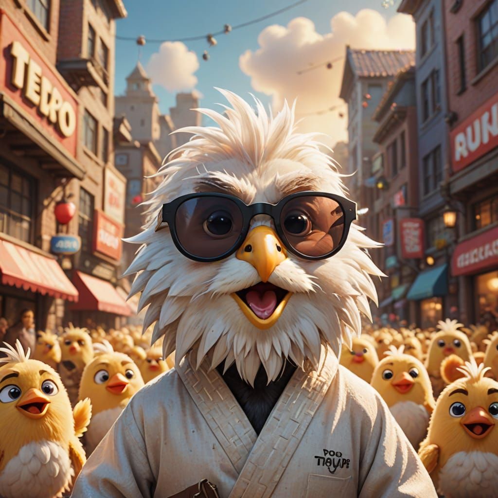 Hero Cheep in Golden Hour Glory