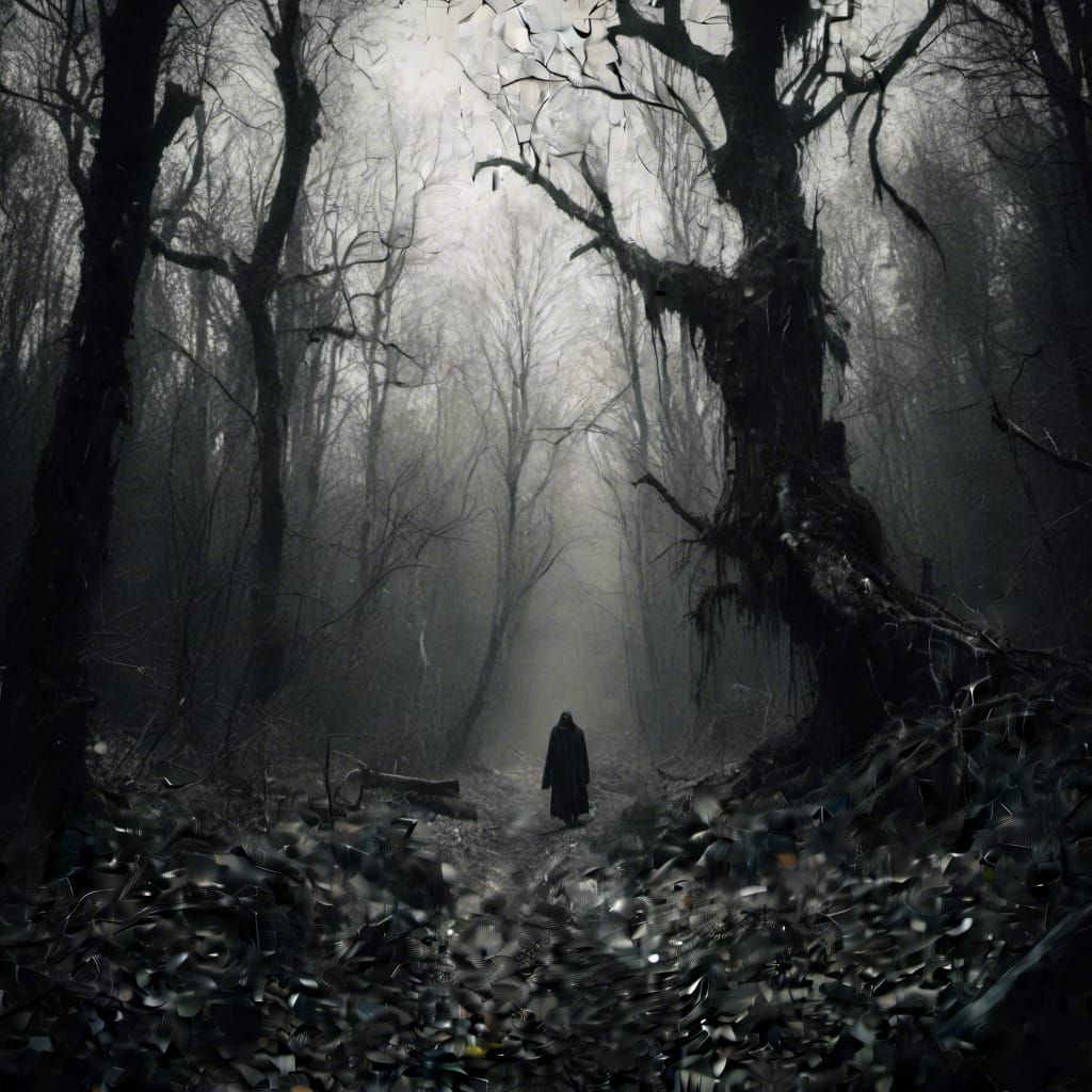 Lost Soul Wandering in Haunted Forest